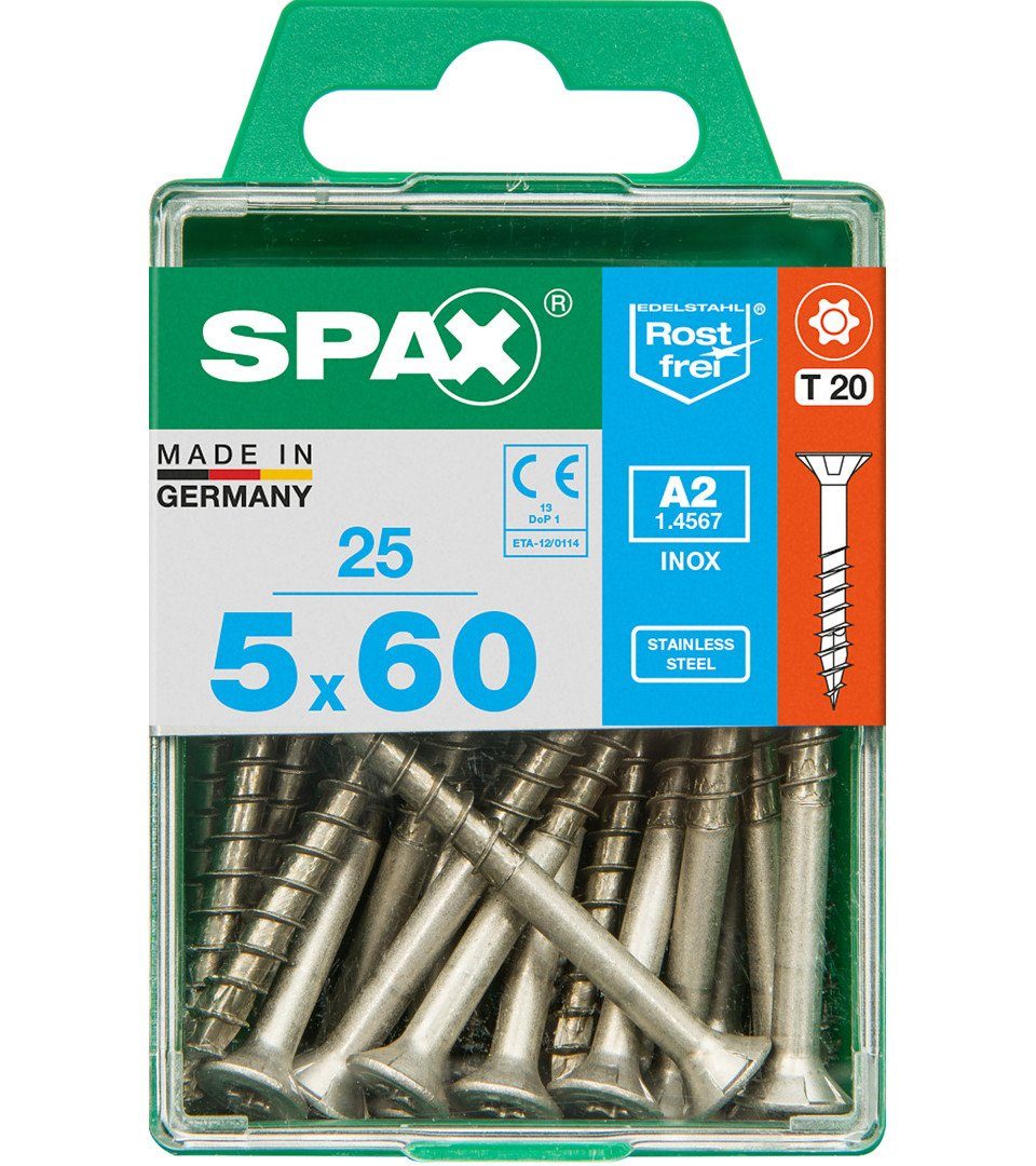 SPAX Holzbauschraube Spax Universalschrauben 5.0 x 60 mm TX 20 Senkkopf