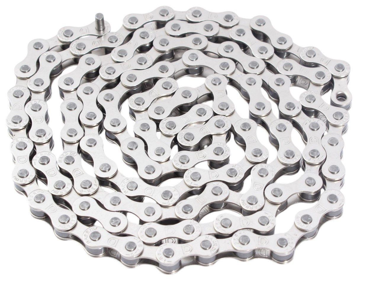 KHEbikes Fahrradkette KHE BMX Kette 1/2 x 1/8 Zoll 112 Glieder Silber Inklusive Kettenschloss