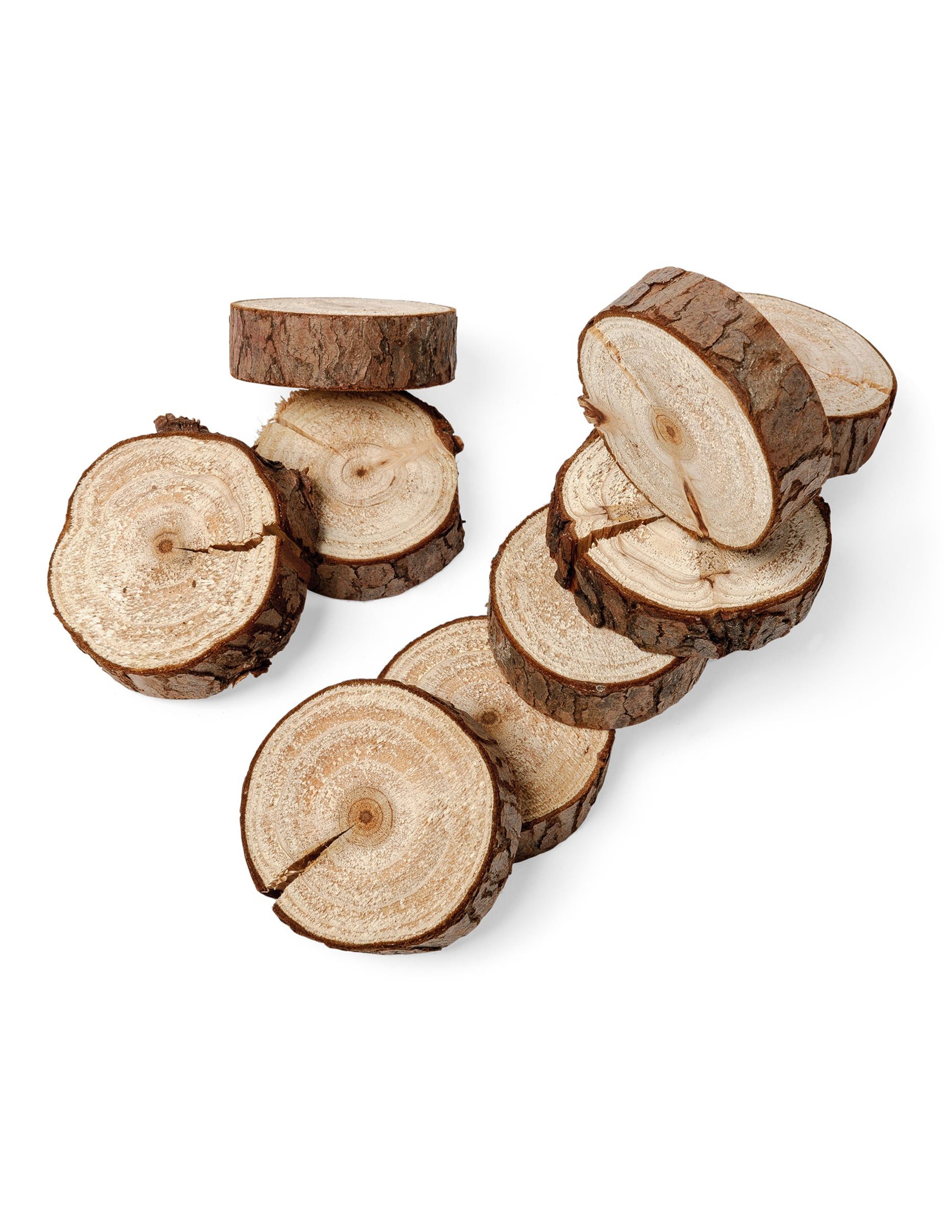 Kostüm 10 Mini Holzscheiben Natur 5 cm