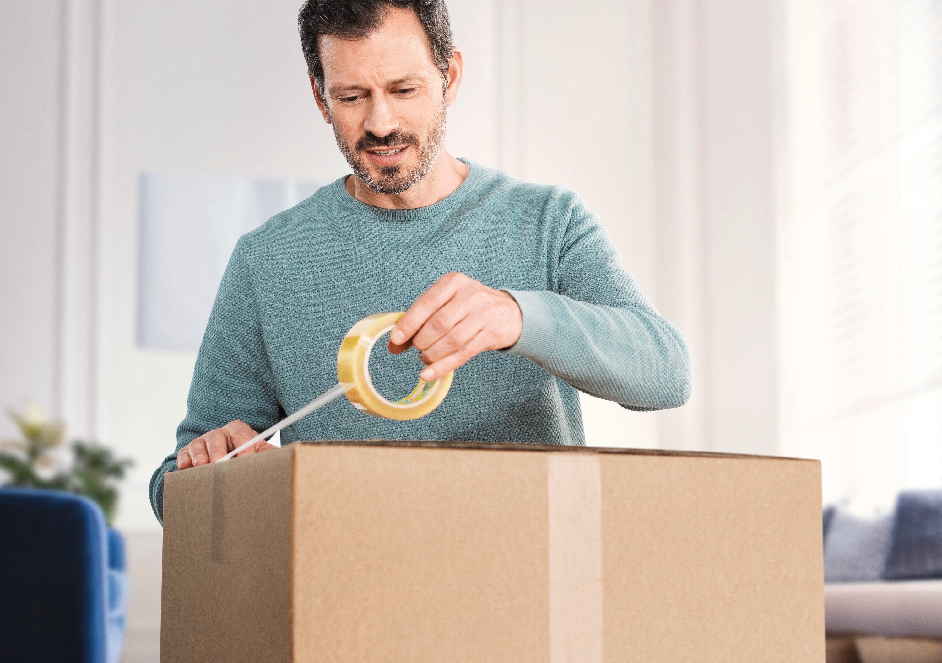 tesa Klebeband tesapack Bio & Strong Paketklebeband - 66m : 50mm (Packung, 1-St., 1 Rolle tesapack Bio & Strong, 66m x 50mm) Paketklebeband - einfaches Verpacken & Verschließen - transparent