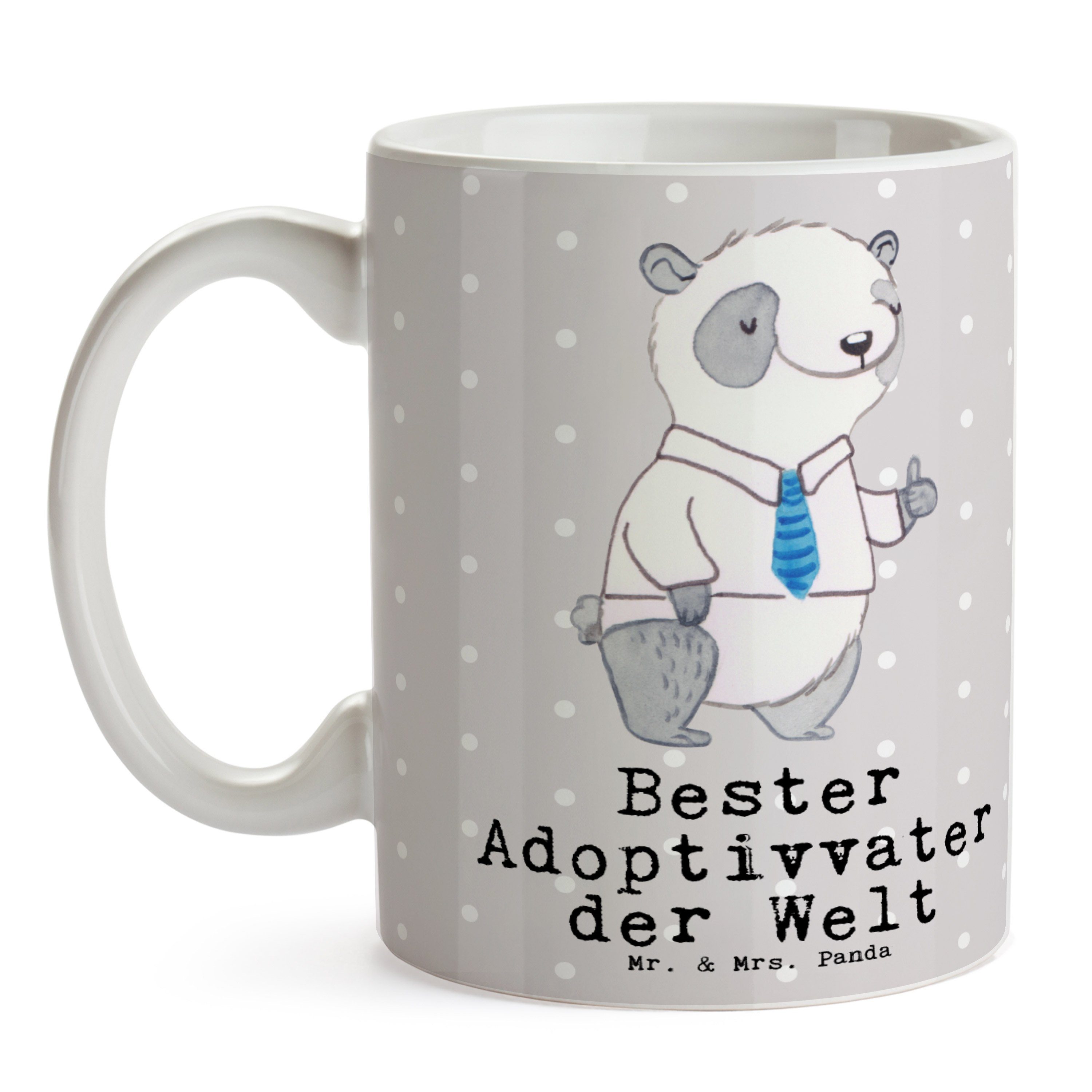 - Adoptivvater Geschenk, Keramik Bester Tasse Panda Mr. Mrs. Pastell Welt Panda & - der Grau adoptie,