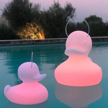Licht-Trend Dekolicht Schwimmfähige Akku-LED-Lampe Duck-Duck XL Weiß