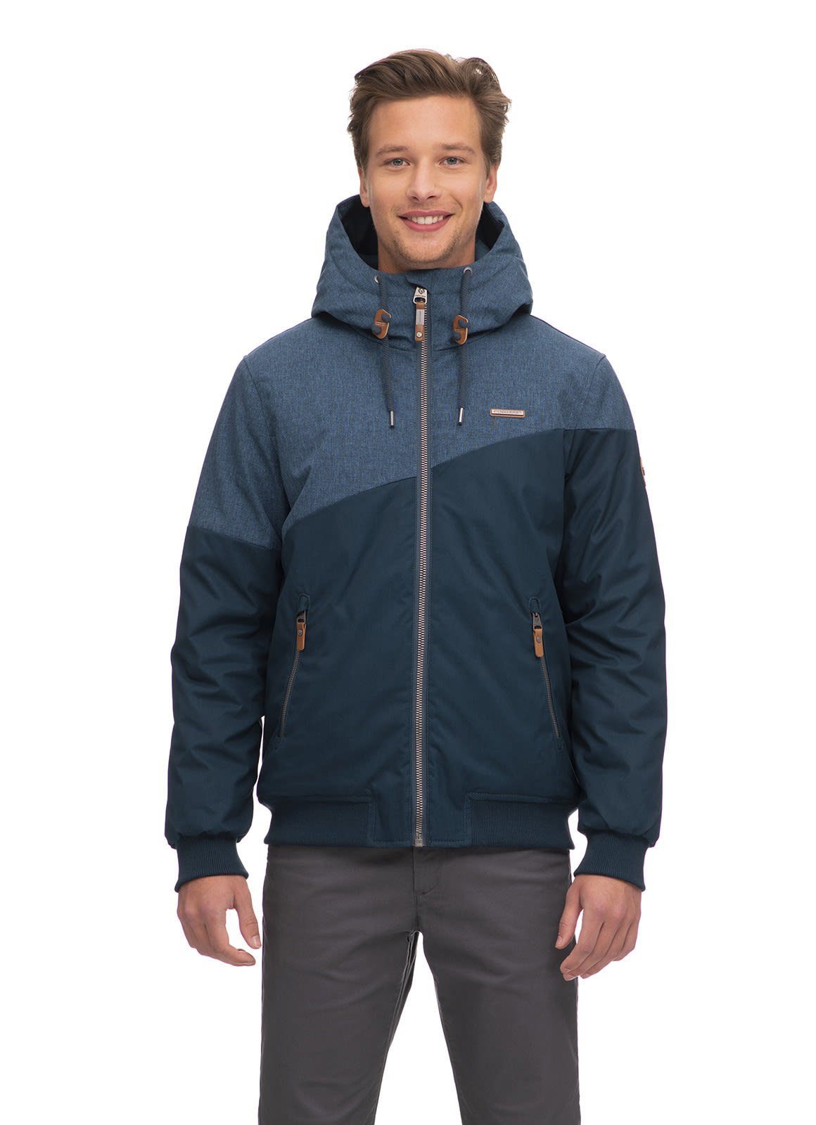 Ragwear Winterjacke Wings stylische Herren Outdoorjacke mit großer Kapuze,  Vielseitige wasserabweisende Herren Übergangsjacke