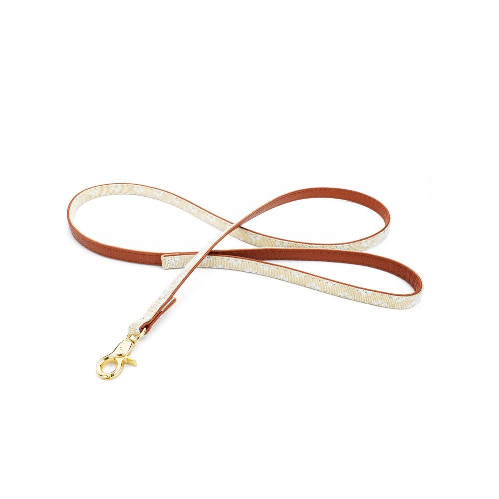 Tierluxe Leine Eleganz für Hunde und Katzen, PU - Leder, Blumen