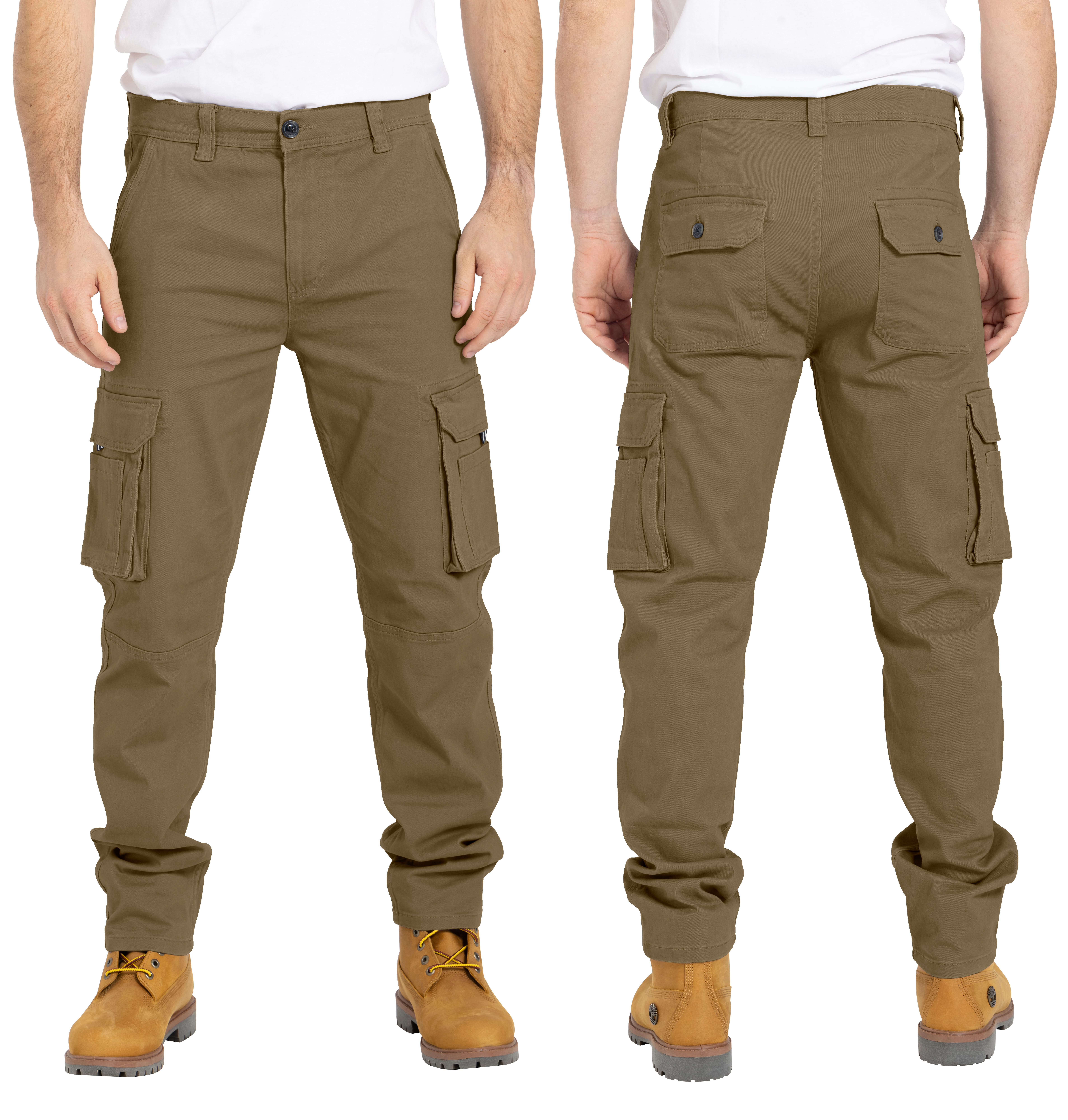 BlauerHafen Cargohose Herren Cargo Hose Arbeitshose Schwerlast Tactical mit 12 Taschen Chino