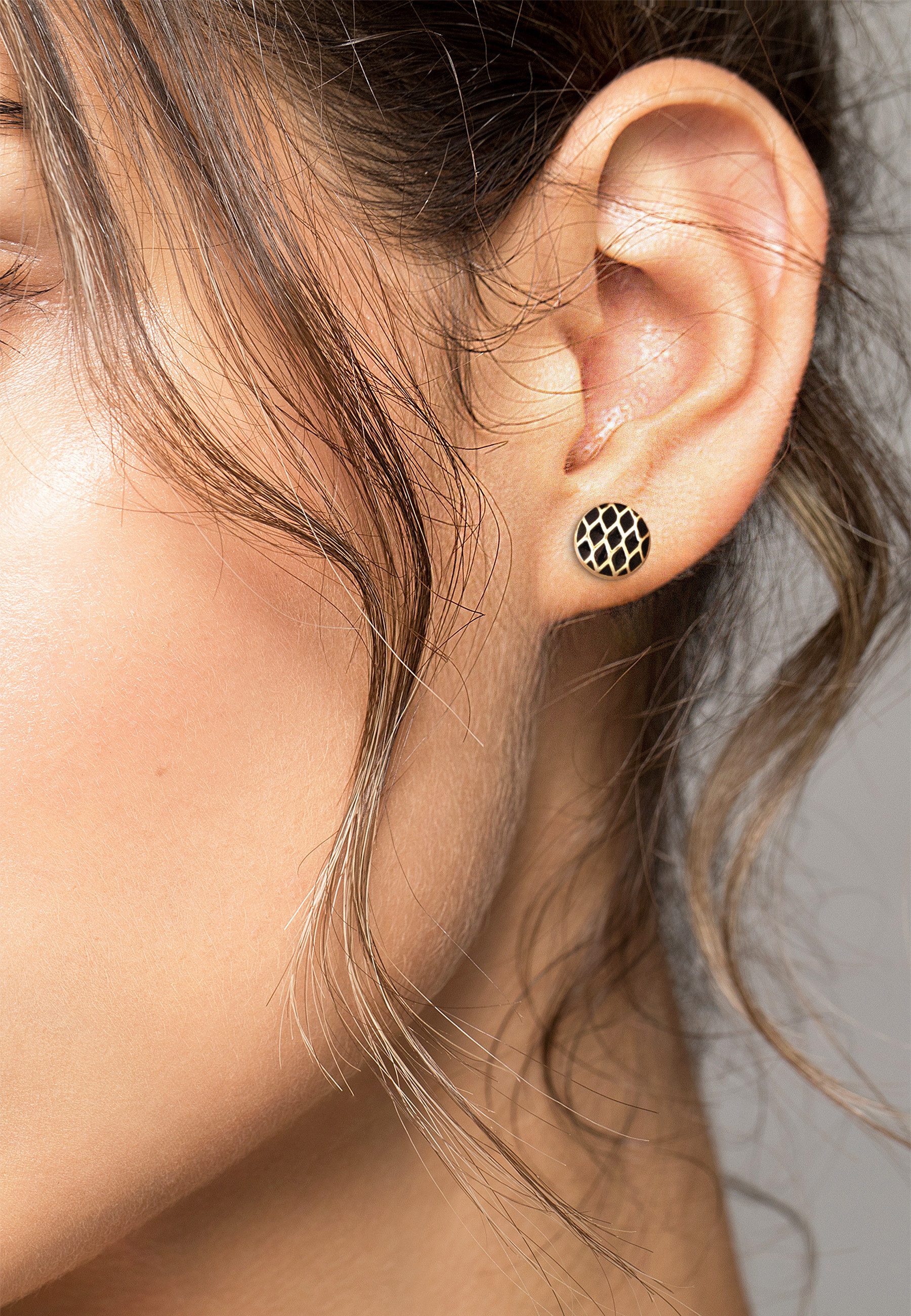 Sofia Milani Paar Ohrstecker Schwarzes Gitter, günstig online kaufen