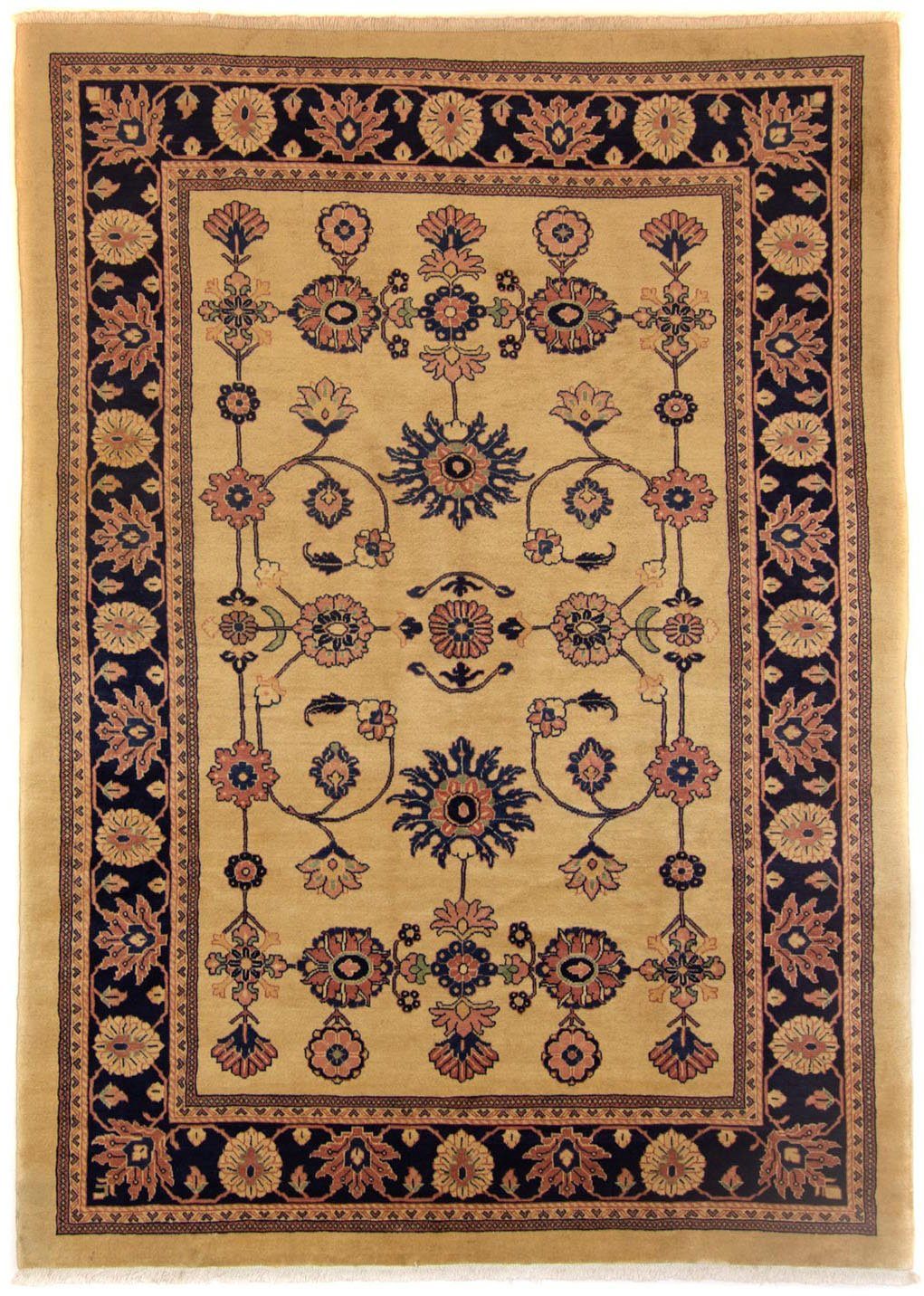 Wollteppich Mahal Medaillon Marrone chiaro 329 x 225 cm, morgenland, rechteckig, Höhe: 10 mm, Unikat mit Zertifikat