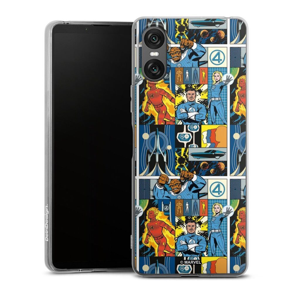 DeinDesign Handyhülle Marvel The Fantastic Four Offizielles Lizenzprodukt, Sony Xperia 10 VI Silikon Hülle Bumper Case Handy Schutzhülle