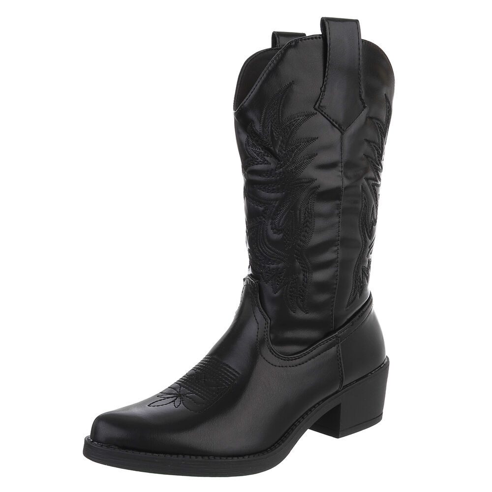 Ital-Design Eleganter Westernstiefel mit Stickerei für Damen Westernstiefel günstig online kaufen