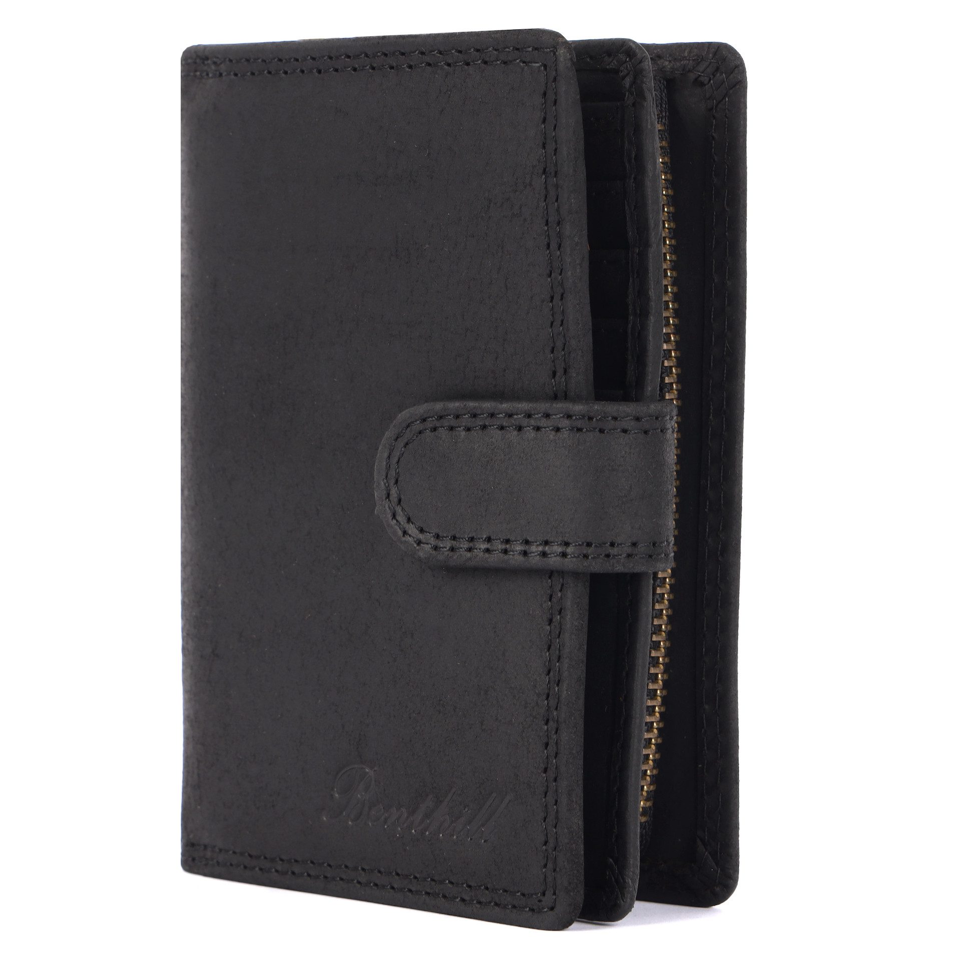 Benthill Geldbörse Damen Echt-Leder RFID Geldbeutel Frauen Vintage Portemon günstig online kaufen