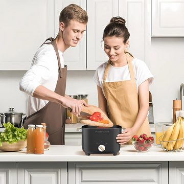 Audecook Multikocher Elektrischer Hot Pot, 2.5L Tragbare Antihaft für Steak/Pasta/Suppe, 800,00 W, 2,50 l Schüssel, Mini Bratpfanne mit Dual Leistungssteuerung, Elektrischer Reisetopf