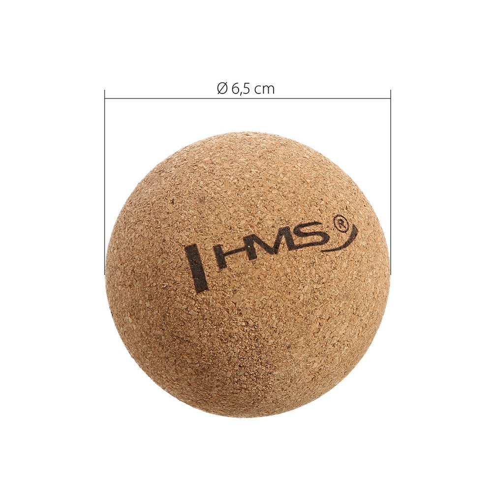 HMS Massageball Massagegerät Corkball, Spar-Set 1-tlg., Selbstmassage, langlebig und leicht zu reinigen für kontrollierte Anwendungen