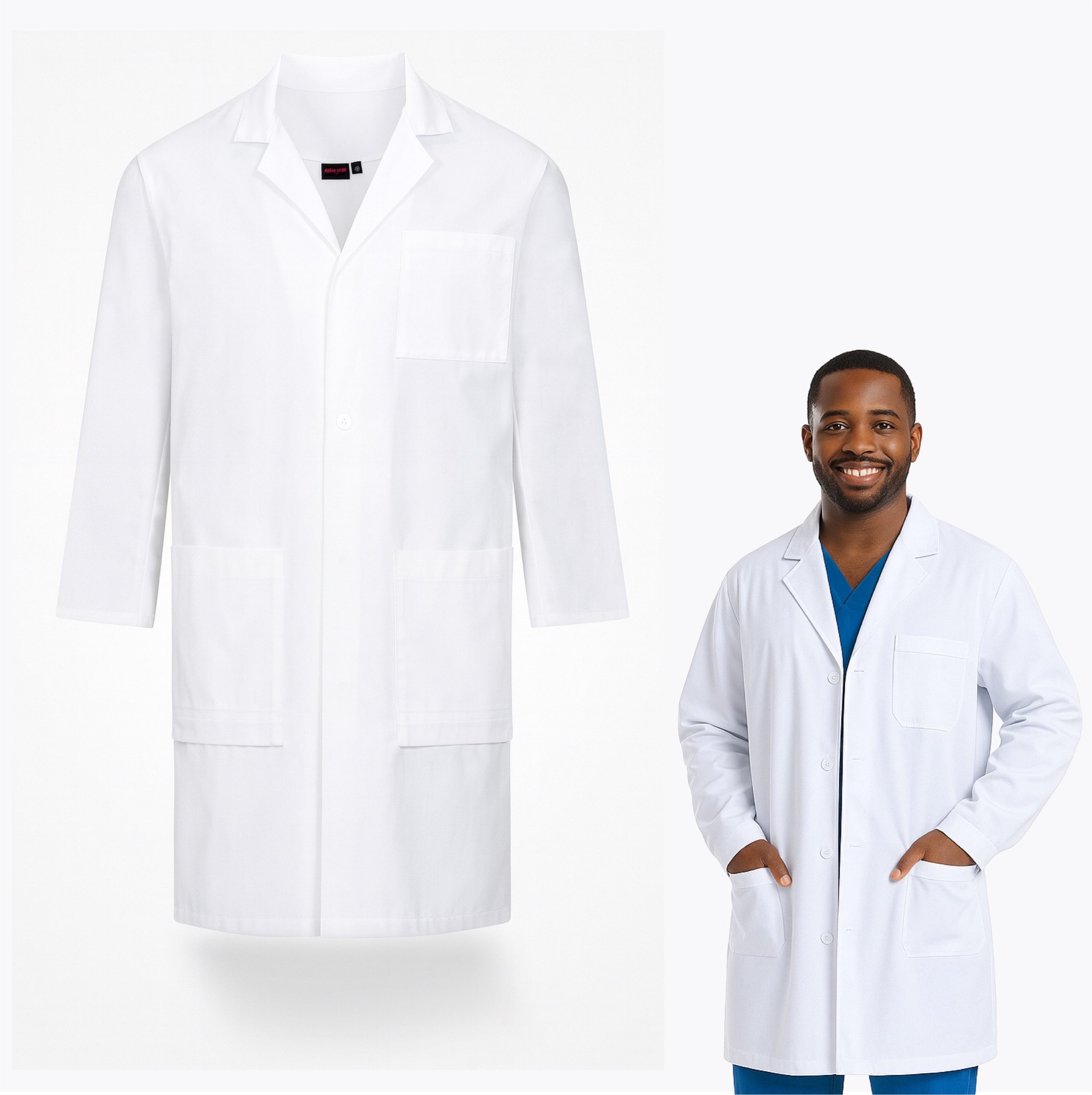 TK Gruppe Arzt-Kostüm Medizin Unisex Kostüm – Artzkittel weiss – für Fasching & Karneval