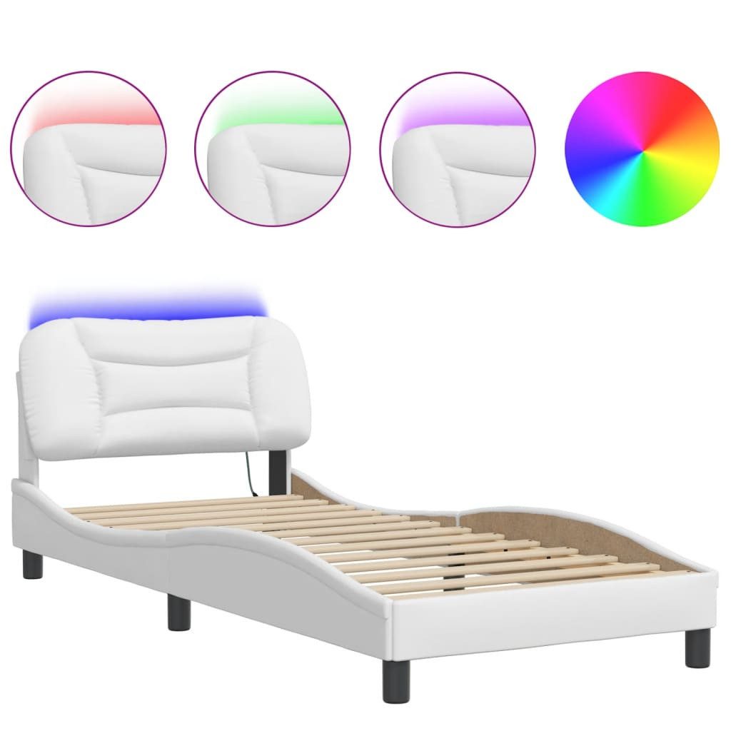 vidaXL Bett Bettgestell mit LED ohne günstig online kaufen