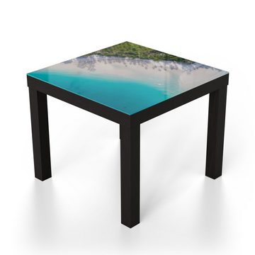 DEQORI Couchtisch 'Paradies von oben', Glas Beistelltisch Glastisch modern