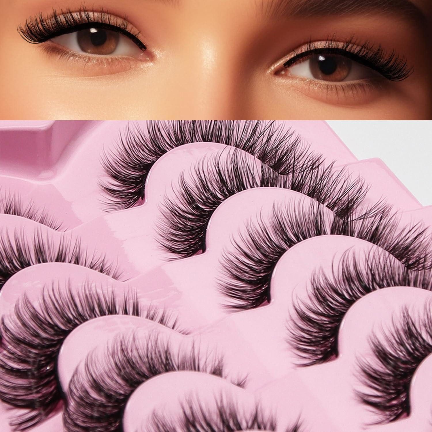 LuxusKollektion Bandwimpern Falsche Wimpern 7 Paare 3D Natural
