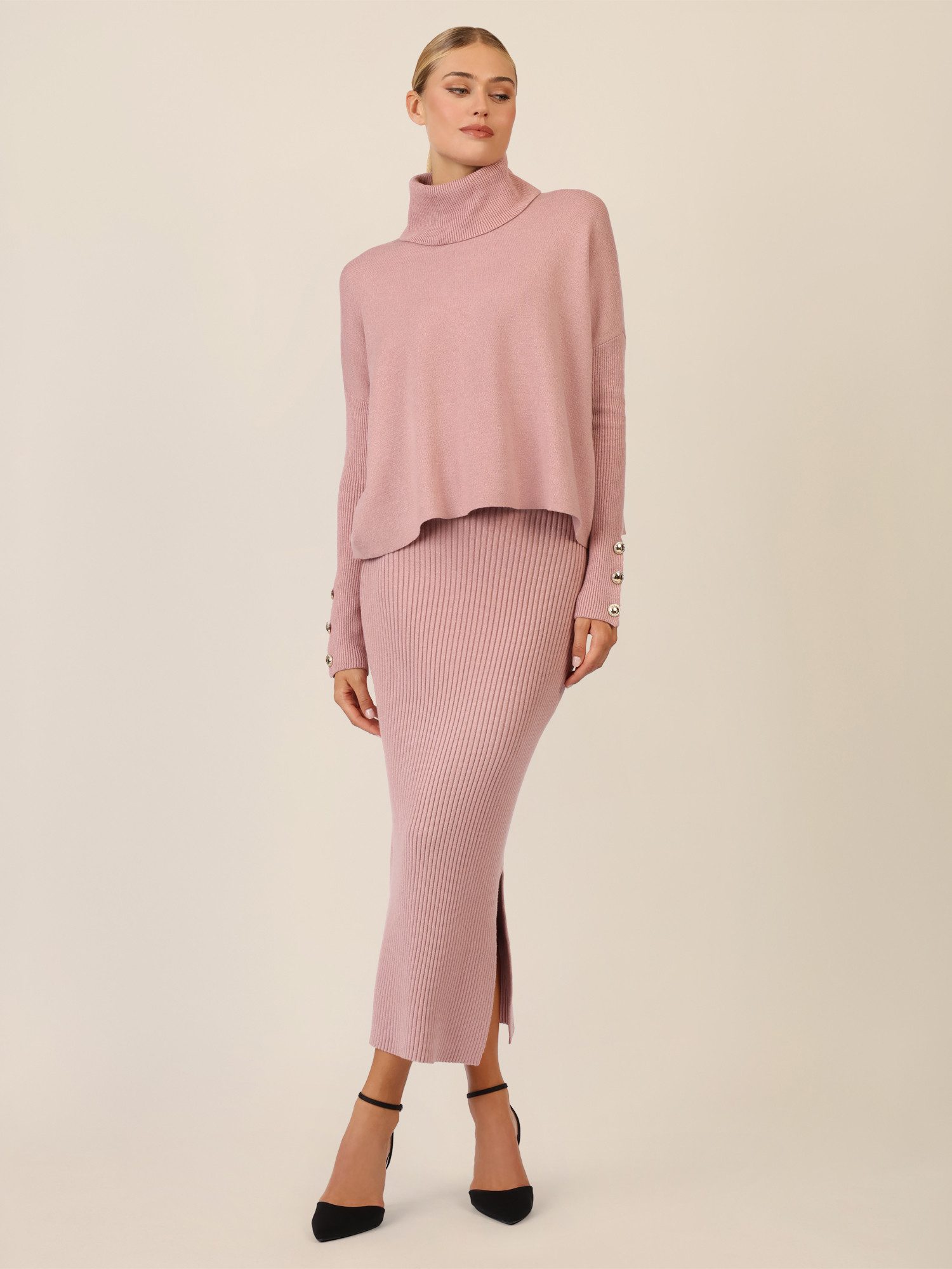 Apart Rollkragenpullover mit Rollkragen und Schmuckknöpfen günstig online kaufen