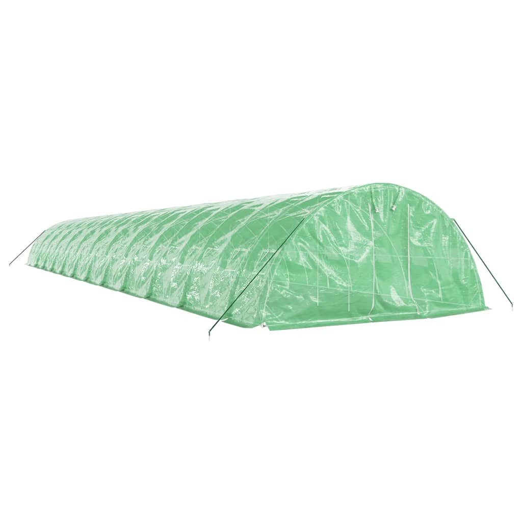 DOTMALL Gewächshaus Gewächshaus mit Stahlrahmen Grün 120 m² 24x5x2,3 m