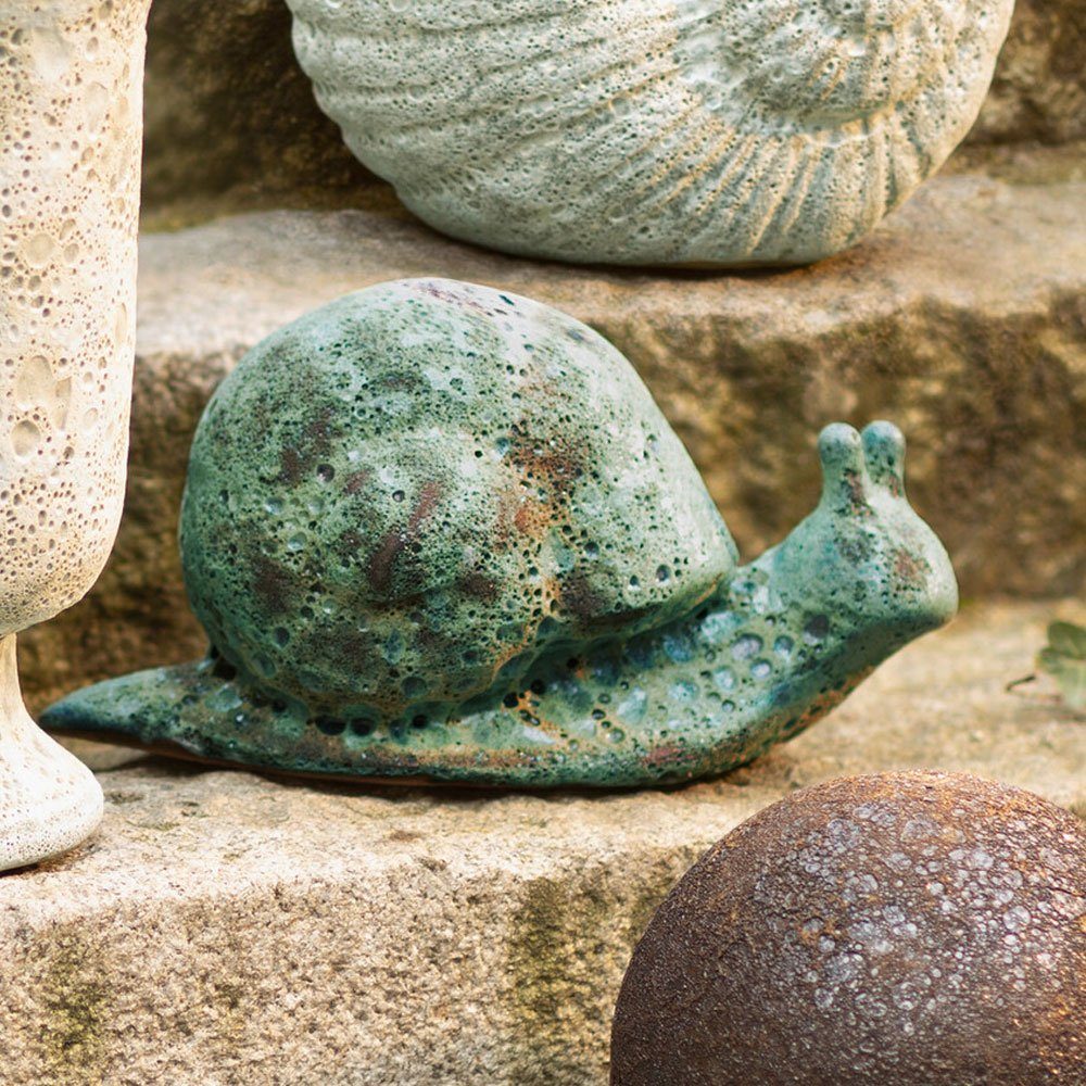 Home-trends24.de Gartenfigur Figur Schnecke Gartendeko Deko Gartenfigur Terracotta Objekt Tier