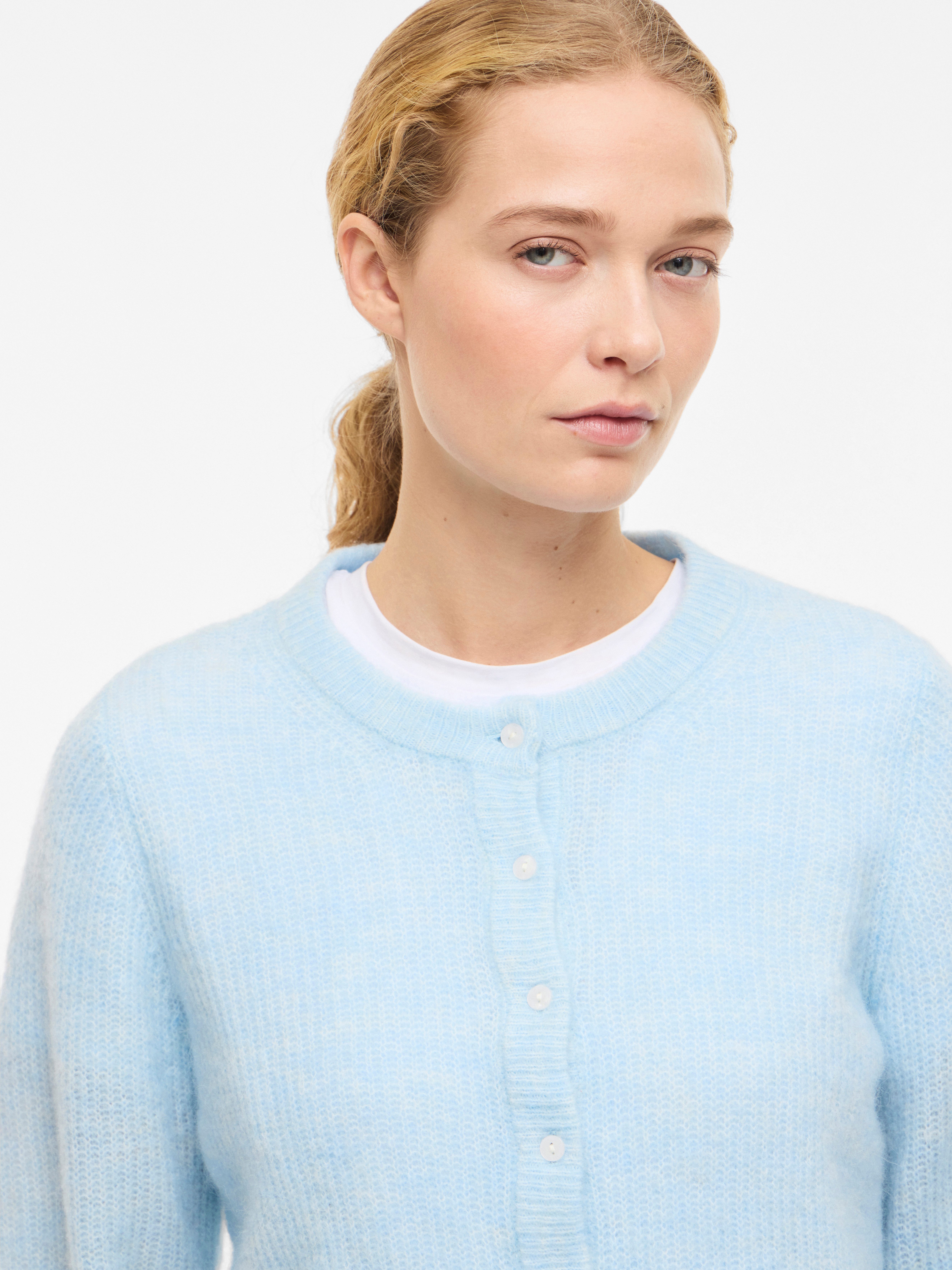 Vila Strickjacke VILORY O-NECK L/S KNIT CARDIGAN-NOOS Materialmix, regular fit