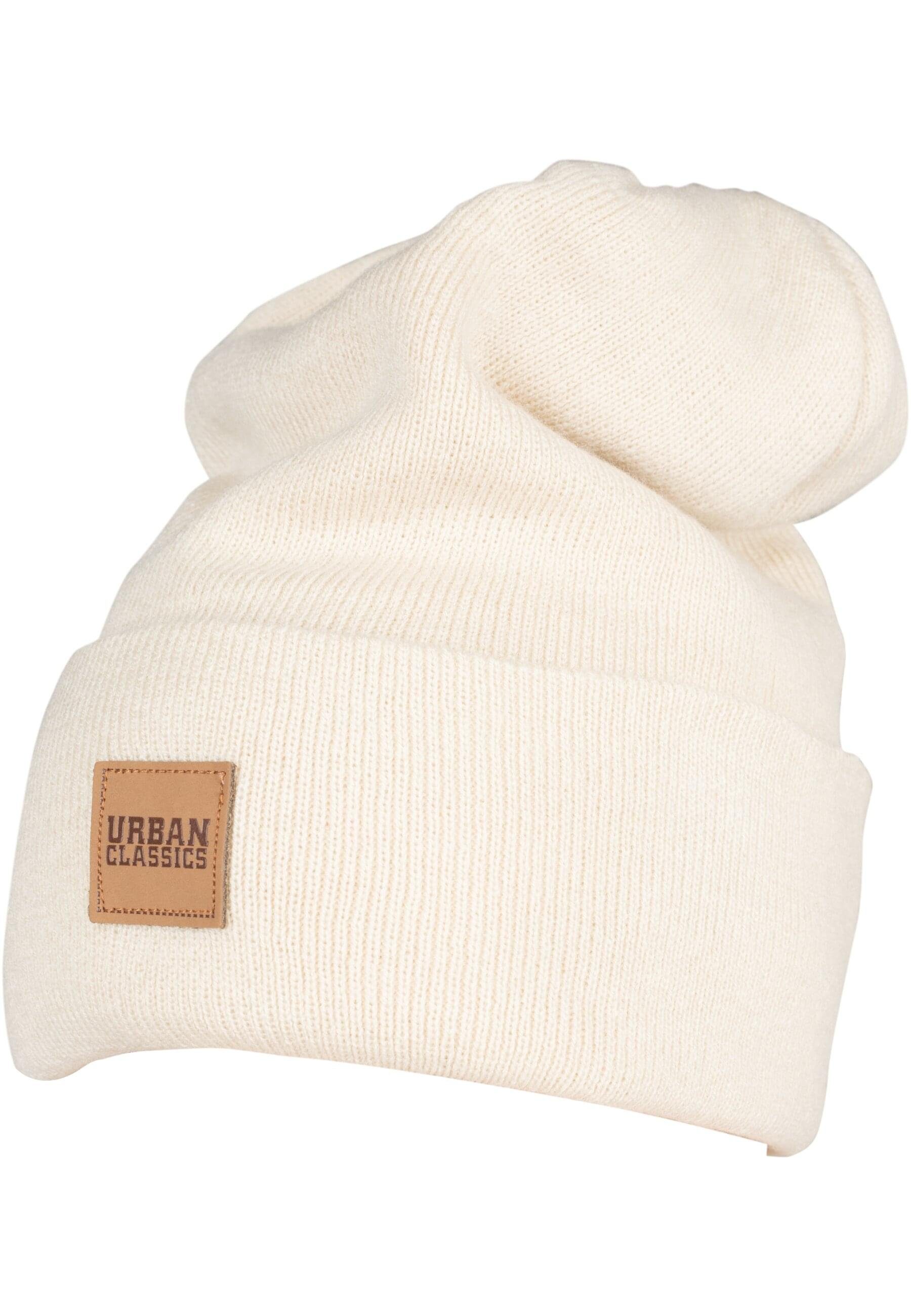 URBAN CLASSICS Beanie Urban Classics Unisex Synthetic Leatherpatch Long Beanie (1-St)