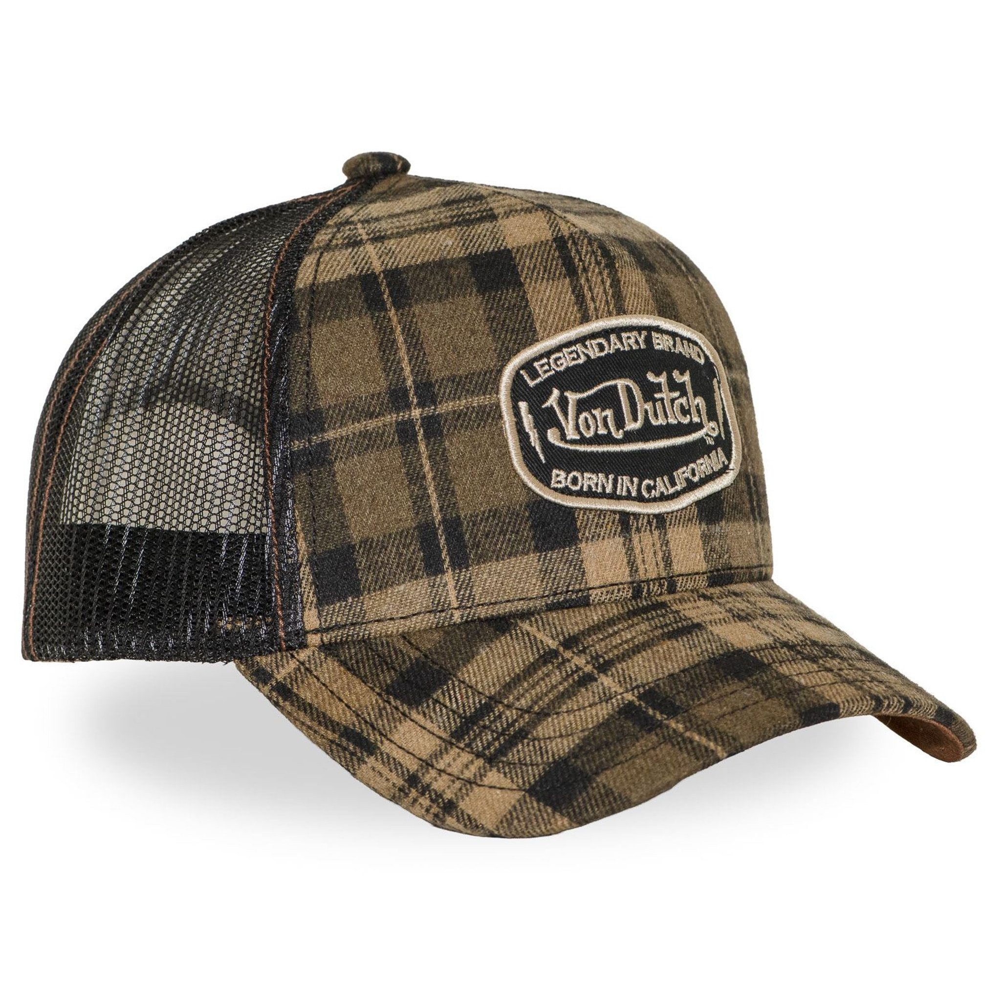 Von Dutch Trucker Cap Von Dutch Originals Trucker Cap - Check Pattern - Flannel Mesh (Basecap, Basecap, Meshcap, Trucker Kappe)
