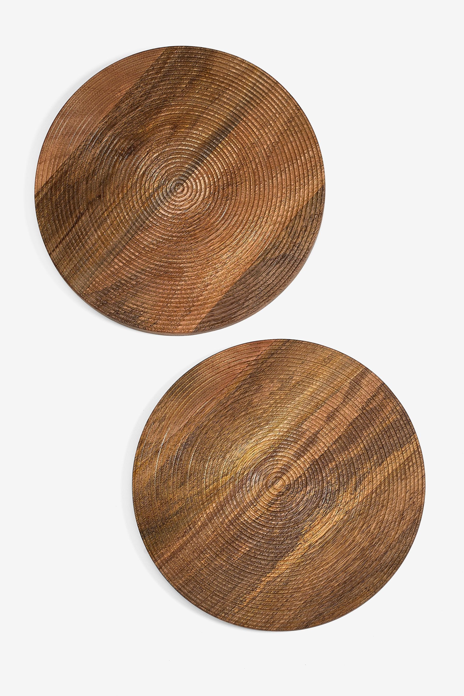 Platzset Holz-Platzsets im geätzten Design, 2er-Set