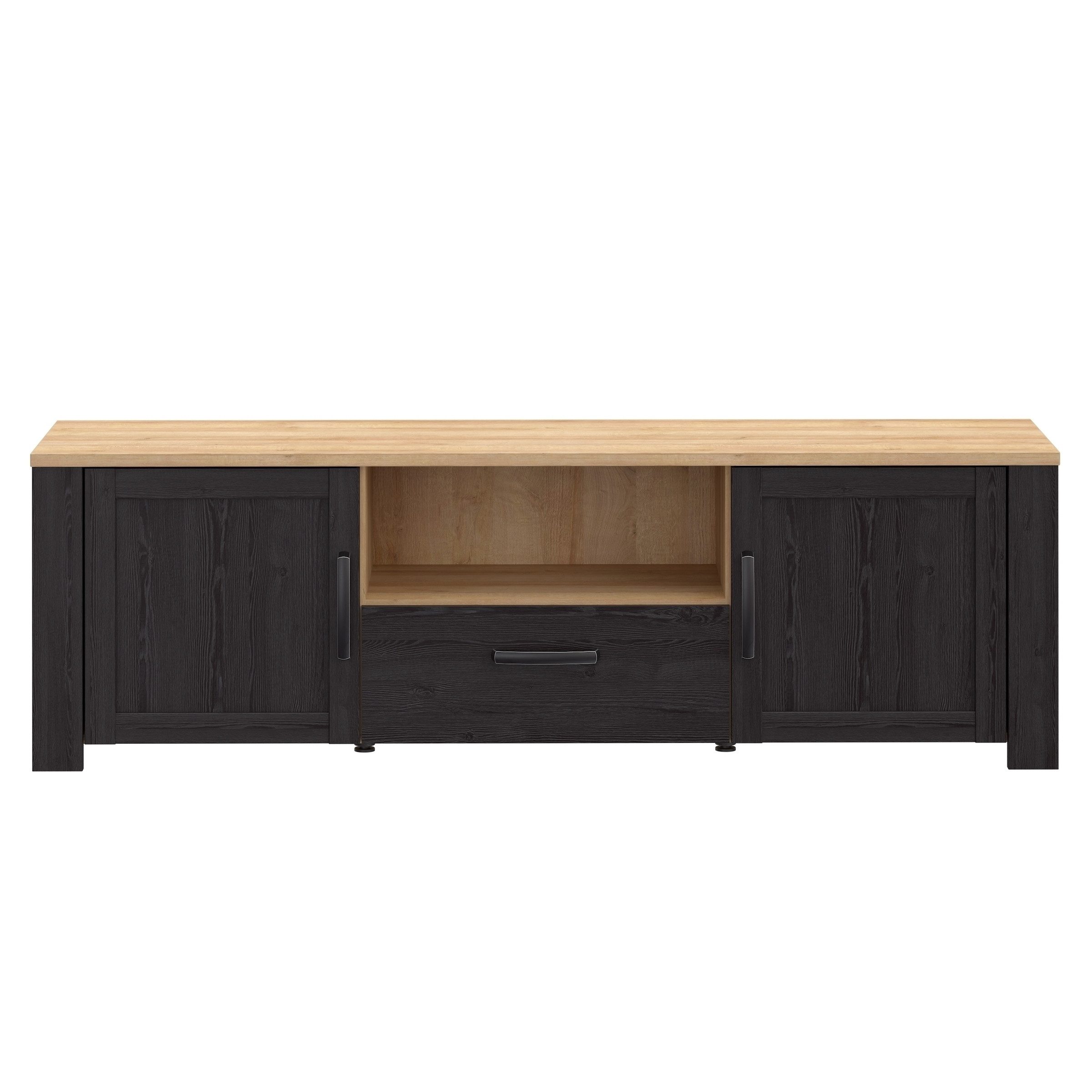 PREISBRECHER Lowboard BOHOL, in Eiche Dekor / Cabezone - 166,1x51,8x42cm (BxHxT)