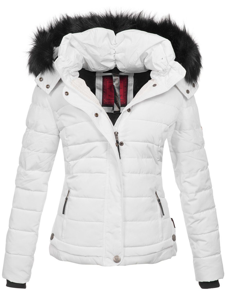 Navahoo Steppjacke Chloe hochwertige Winterjacke mit abnehmbarer Kapuze