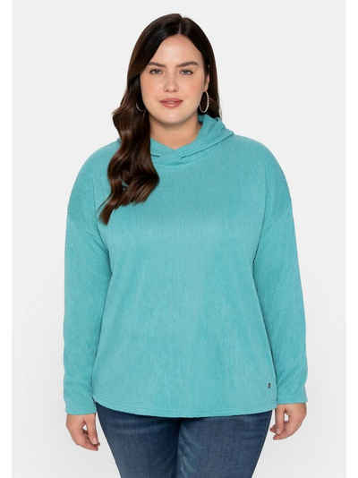 Sheego Langarmshirt Große Größen aus strukturierter Shirtware
