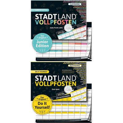 Denkriesen Spiel, SL2004 SL2005 Stadt Land Vollpfosten 2er Set "Junior Edition"