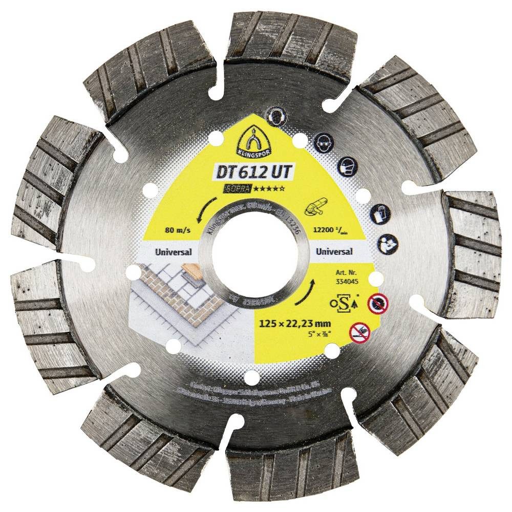 Klingspor Diamanttrennscheibe DT 612 UT Supra Diamanttrennscheibe Durchmesser 125 mm Bohrungs-Ø