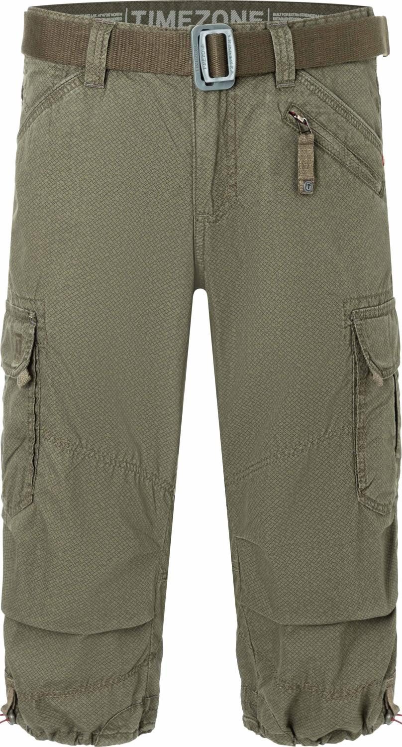 TIMEZONE Cargoshorts 3/4 Cargo loose fit Mid Waist Pants für Herren Baumwolle Normal Fit unifarben atmungsaktiv Reißverschluss