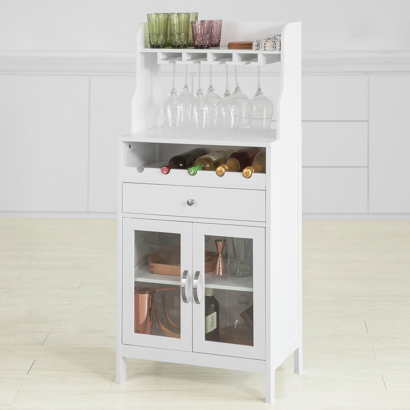 SoBuy Weinschrank FSB24 Sideboard mit Weinregal günstig online kaufen