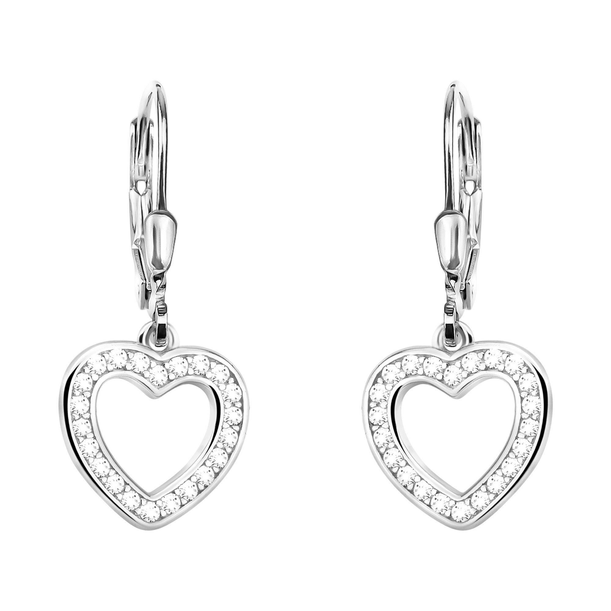 SOFIA MILANI Damen Ohrringe Aus 925 Sterlingsilber – Herzen Ohrstecker Vergoldet, Nickelfrei, In Geschenkbox