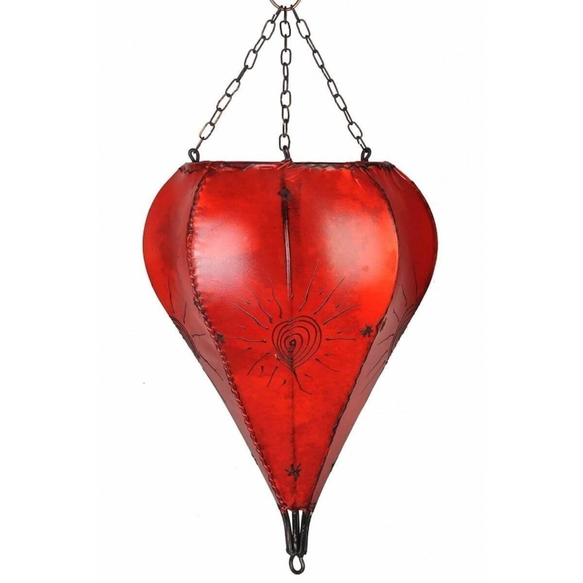 SIMANDRA Лампыschirm marokkanische Lederlampe Tropfen Sonne 40 cm