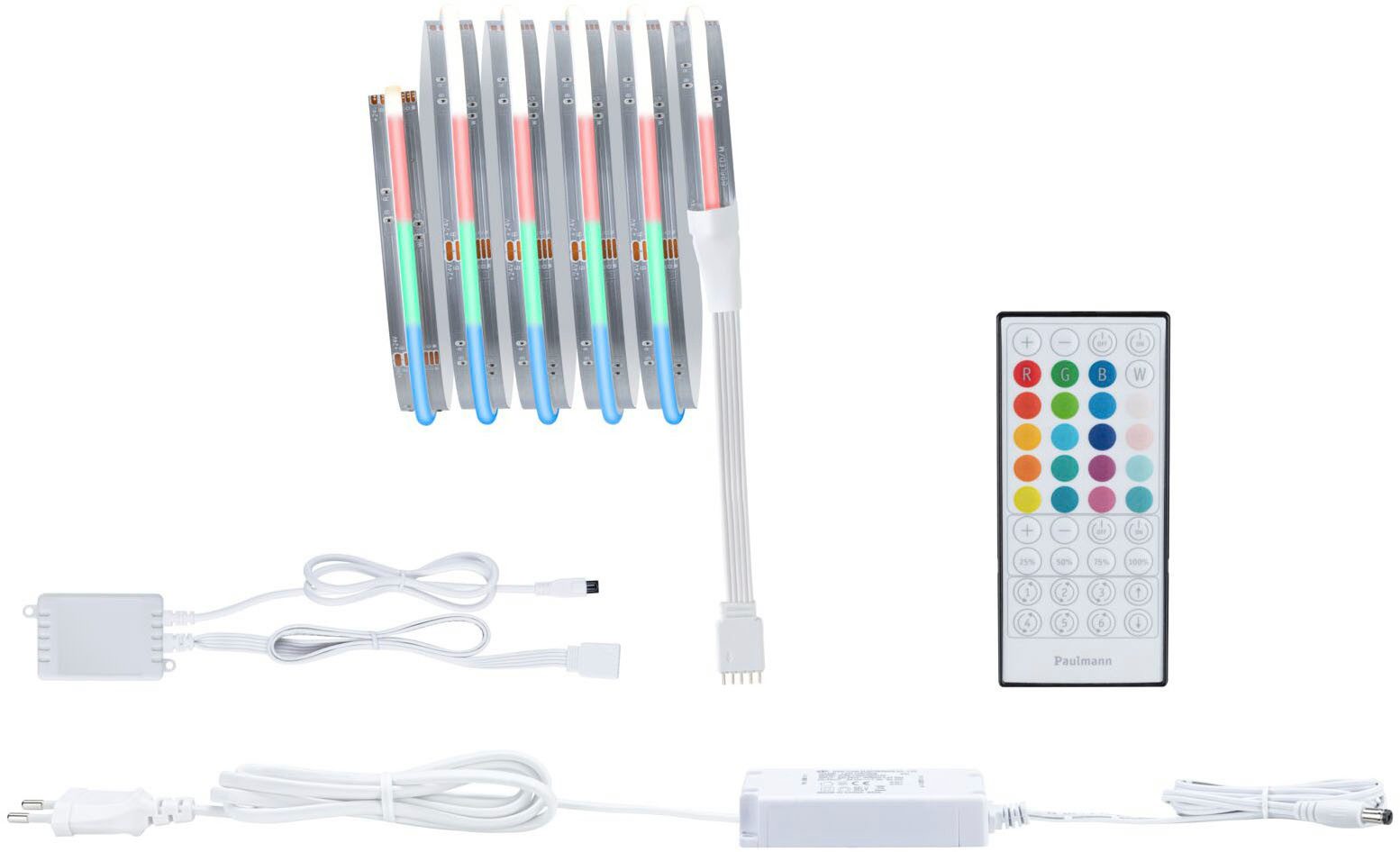Paulmann LED-Streifen MaxLED 500 LED Strip RGBW 530lm/m 896 LEDs/m RGBW, Memoryfunktion, Farbwechsler, Farbsteuerung, Dimmer
