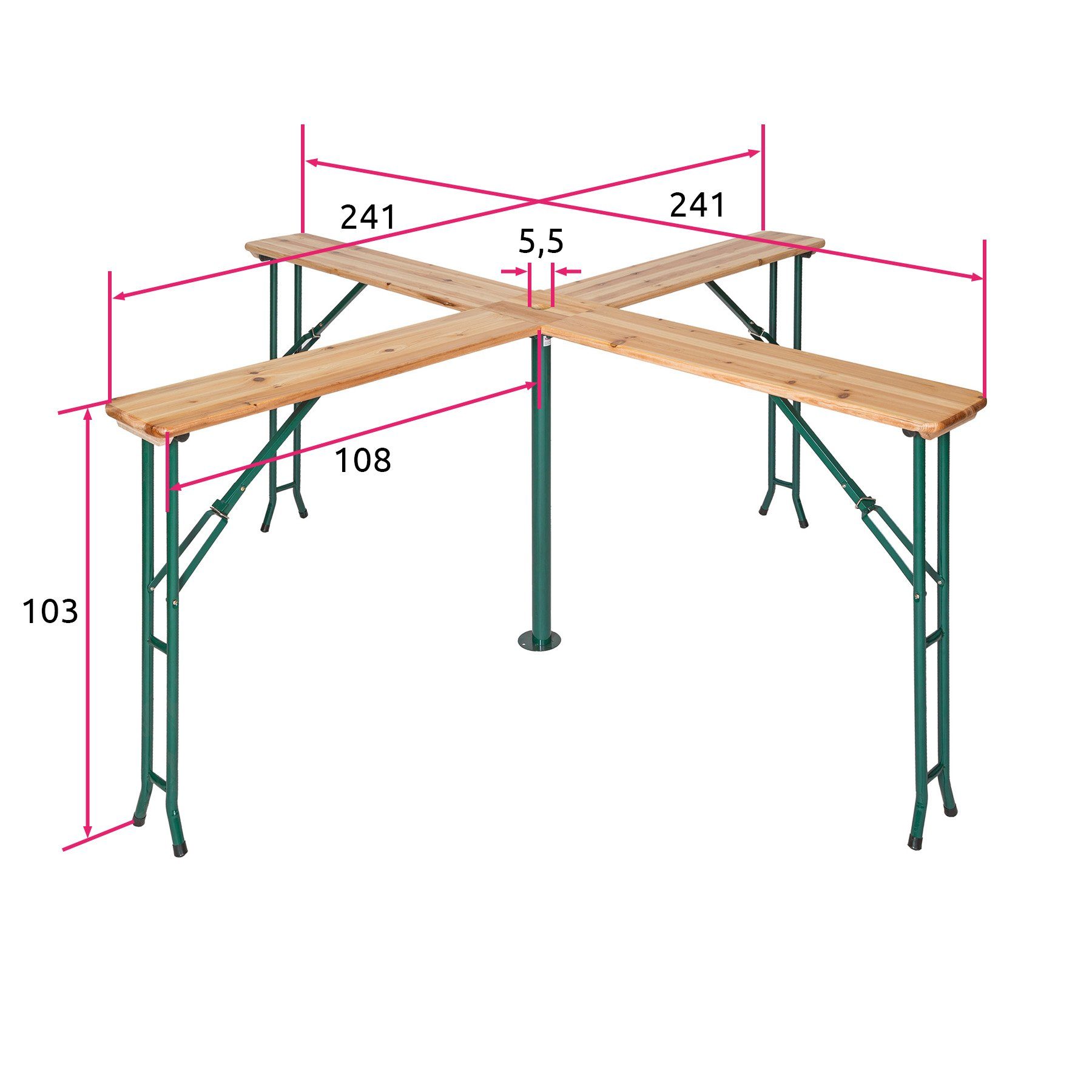 tectake Stehtisch Quattro tlg) 1 (1-St