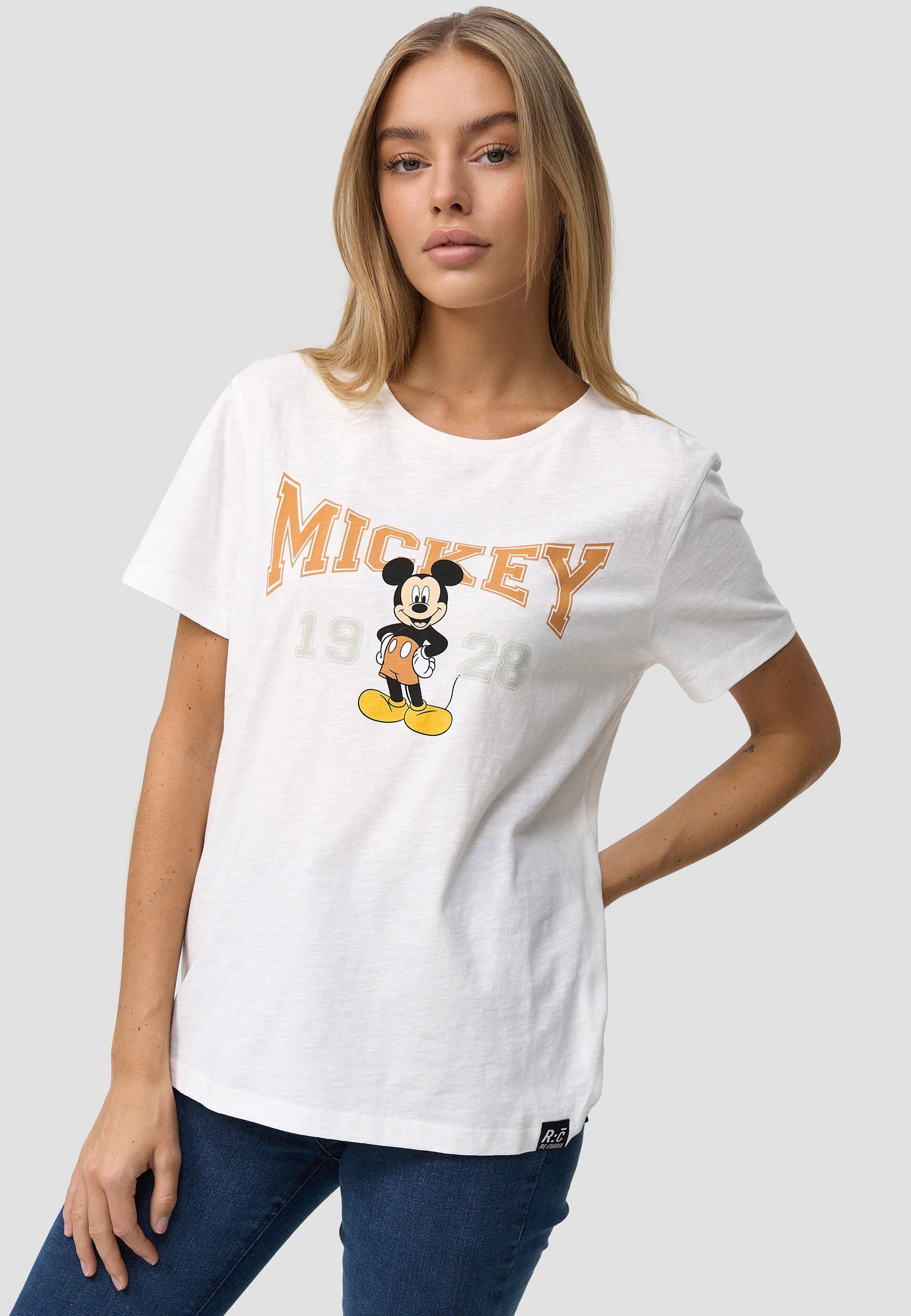 Mouse Mickey Varsity T-Shirt zertifizierte Recovered GOTS Bio-Baumwolle
