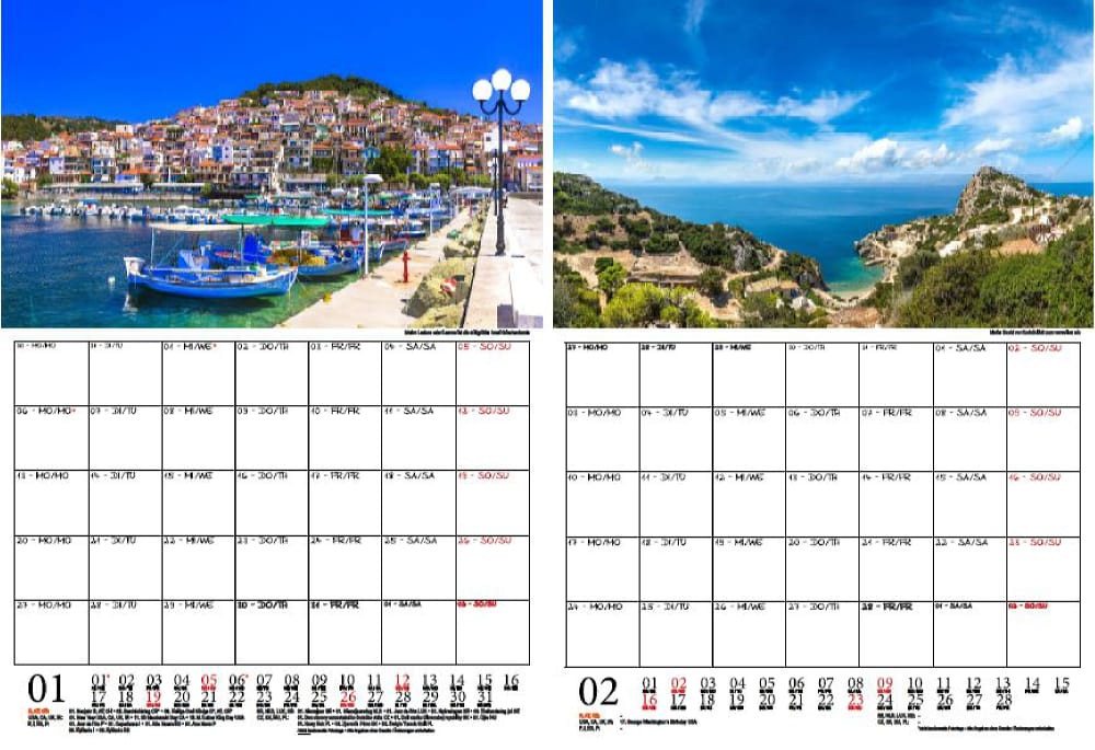 Thumbnail - Seelenzauber Wandkalender Griechenlandzauber Wand- Planer Kalender 2025 DIN A4 Griechenland