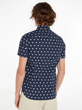 Tommy Hilfiger Kurzarmhemd MINI PALM PRINT SF SHIRT mit zweifarbigen Print
