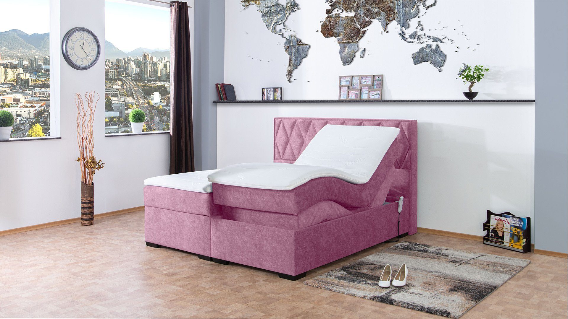 Meisterbetten Boxspringbett Loki (mit Motor, 7-Zonen günstig online kaufen