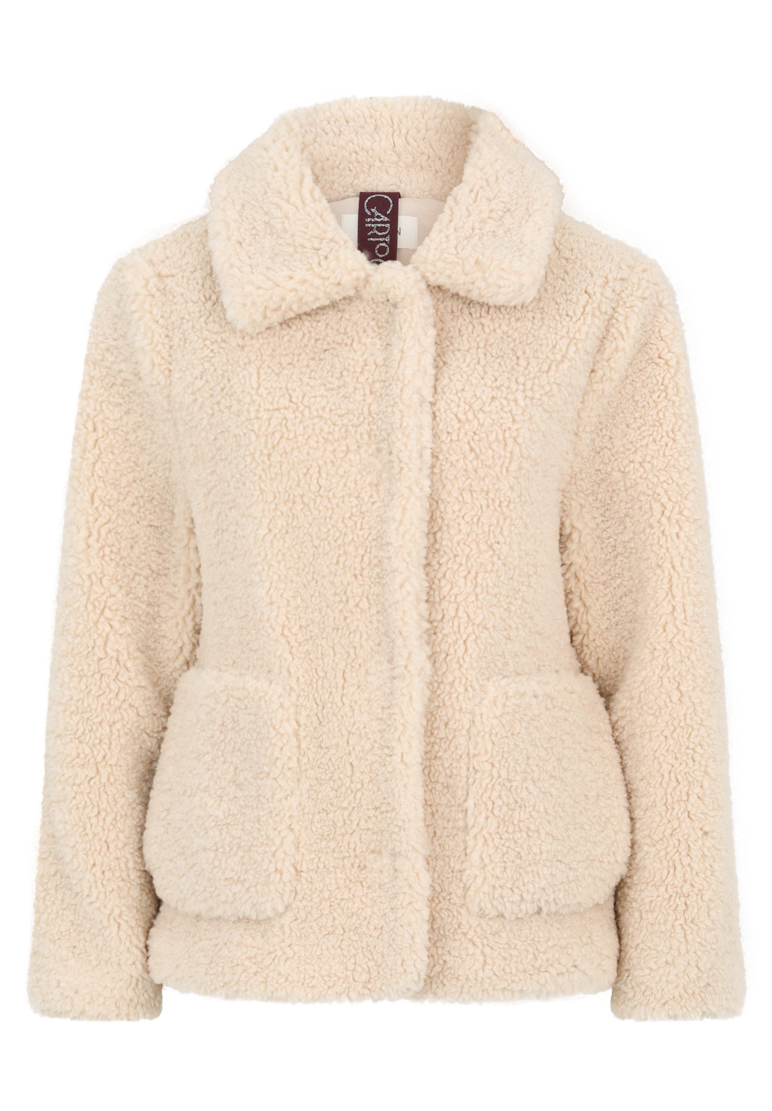 Cartoon Plüschjacke Damen Plüschjacke mit Kragen günstig online kaufen