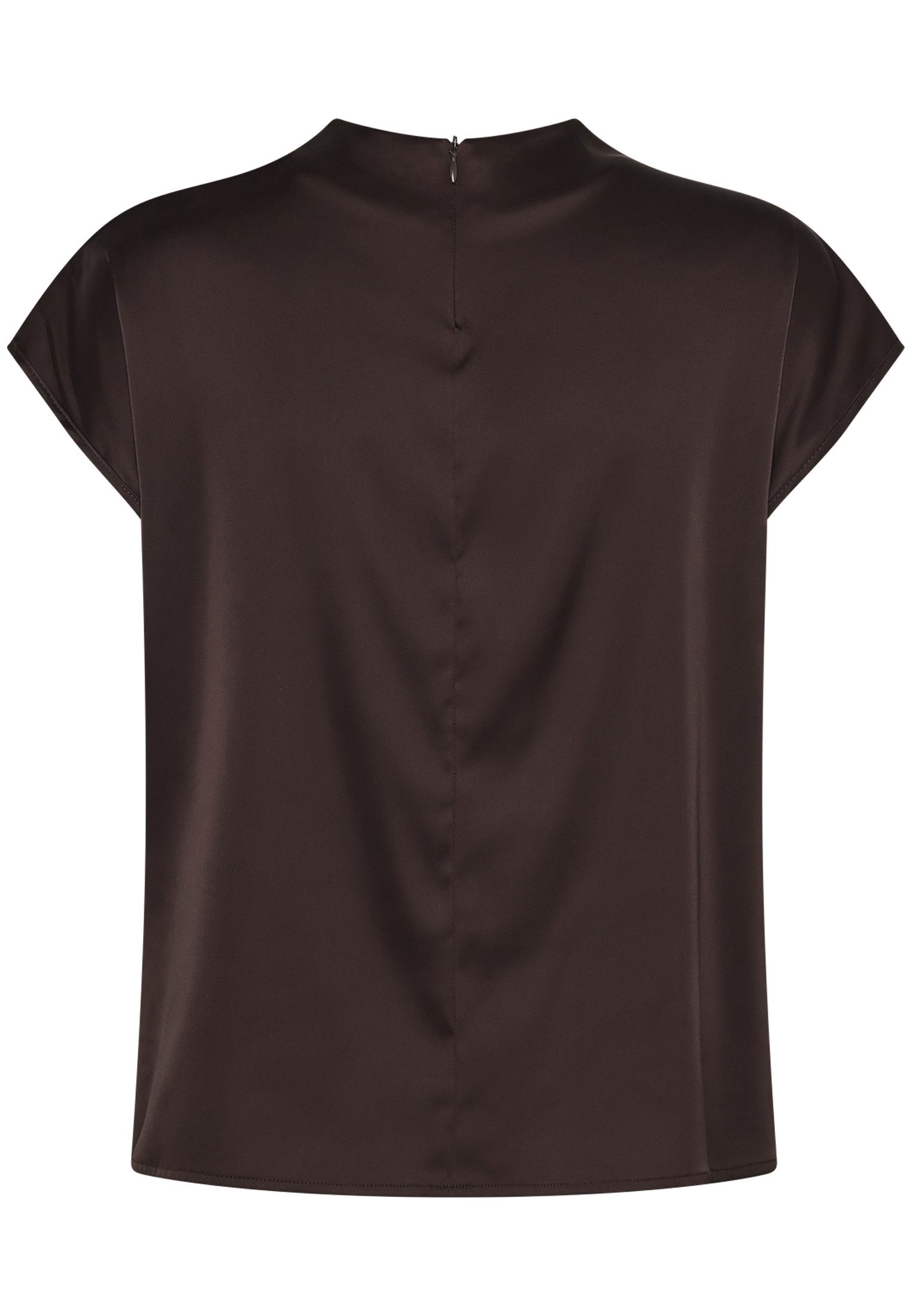 Zero Satinbluse Damen mit Kragen
