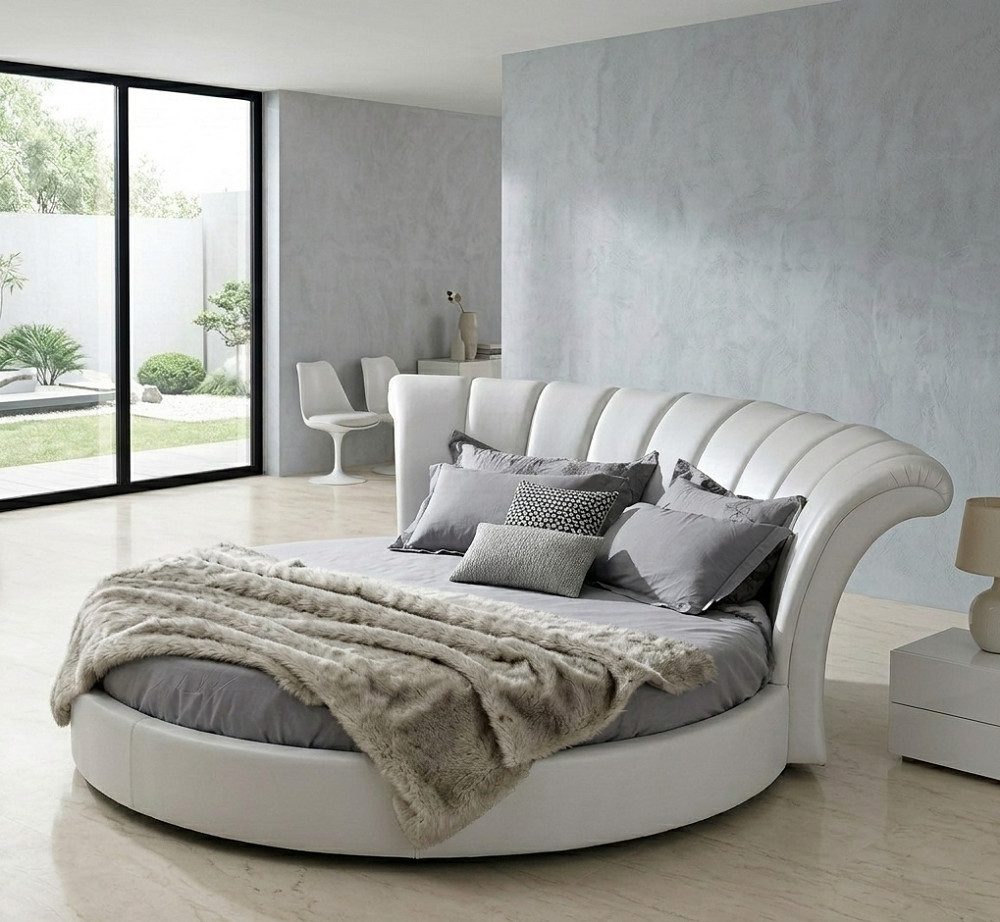 Xlmoebel Rundbett Polsterbett im Chesterfield-Design mit hochwertiger Polsterung (Polsterbett, 1-tlg., Bett B83), Hergestellt in Europa