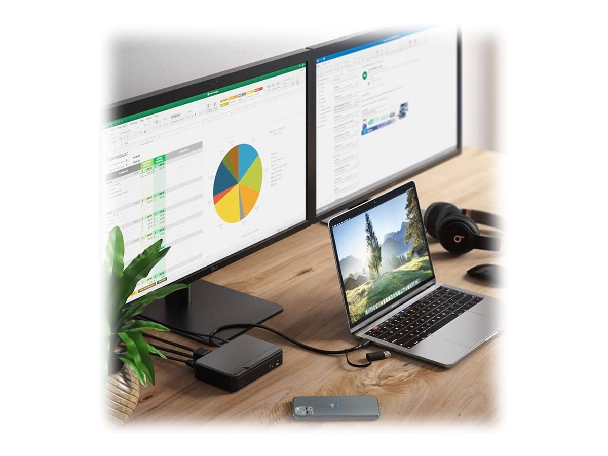 ALOGIC Laptop-Dockingstation ALOGIC Docking Station Universal Twin HD USB-C & USB-A schwarz