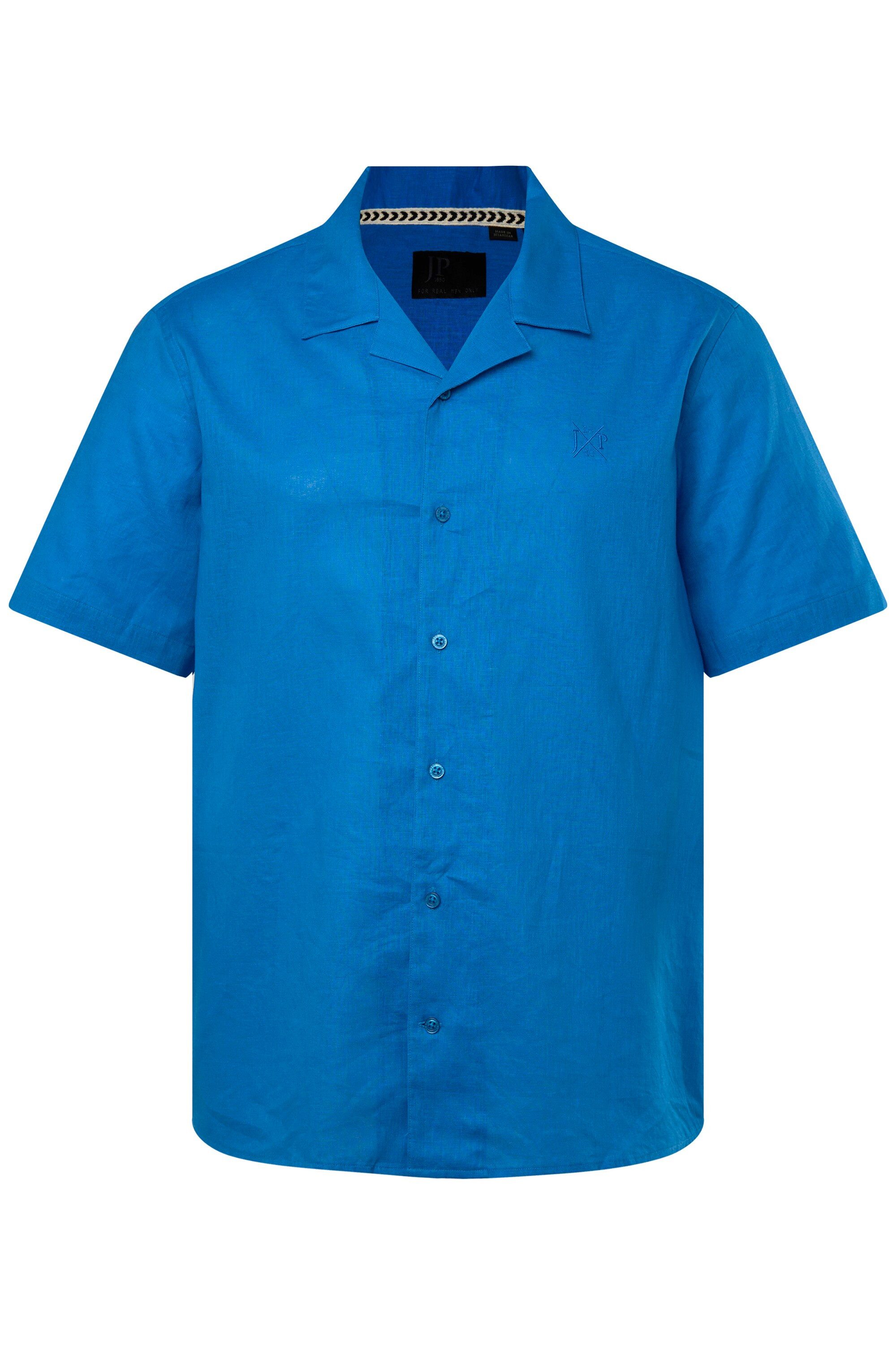 JP1880 Kurzarmhemd Hemd Halbarm Leinenmix Kubakragen günstig online kaufen