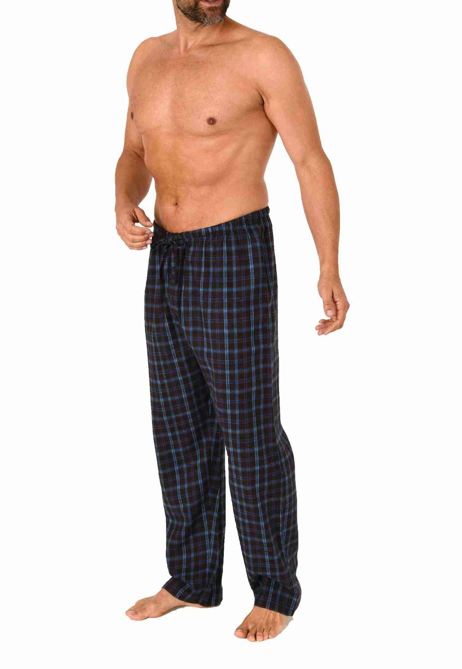 Trend by Normann Pyjama Herren Flanell Schlafanzug Hose lang in Karo Optik günstig online kaufen