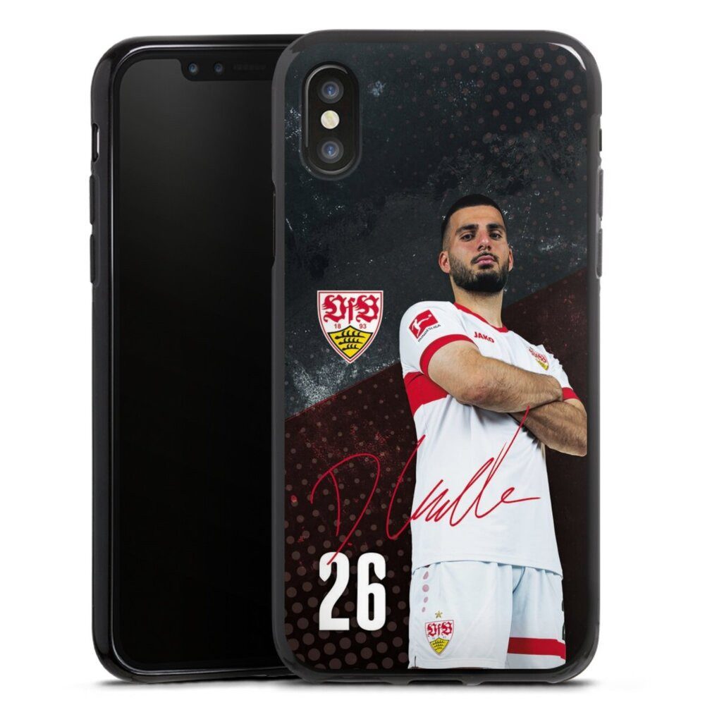 DeinDesign Handyhülle VfB Stuttgart Deniz Undav Offizielles Lizenzprodukt Deniz Undav 24/25, Apple iPhone X Silikon Hülle Bumper Case Handy Schutzhülle