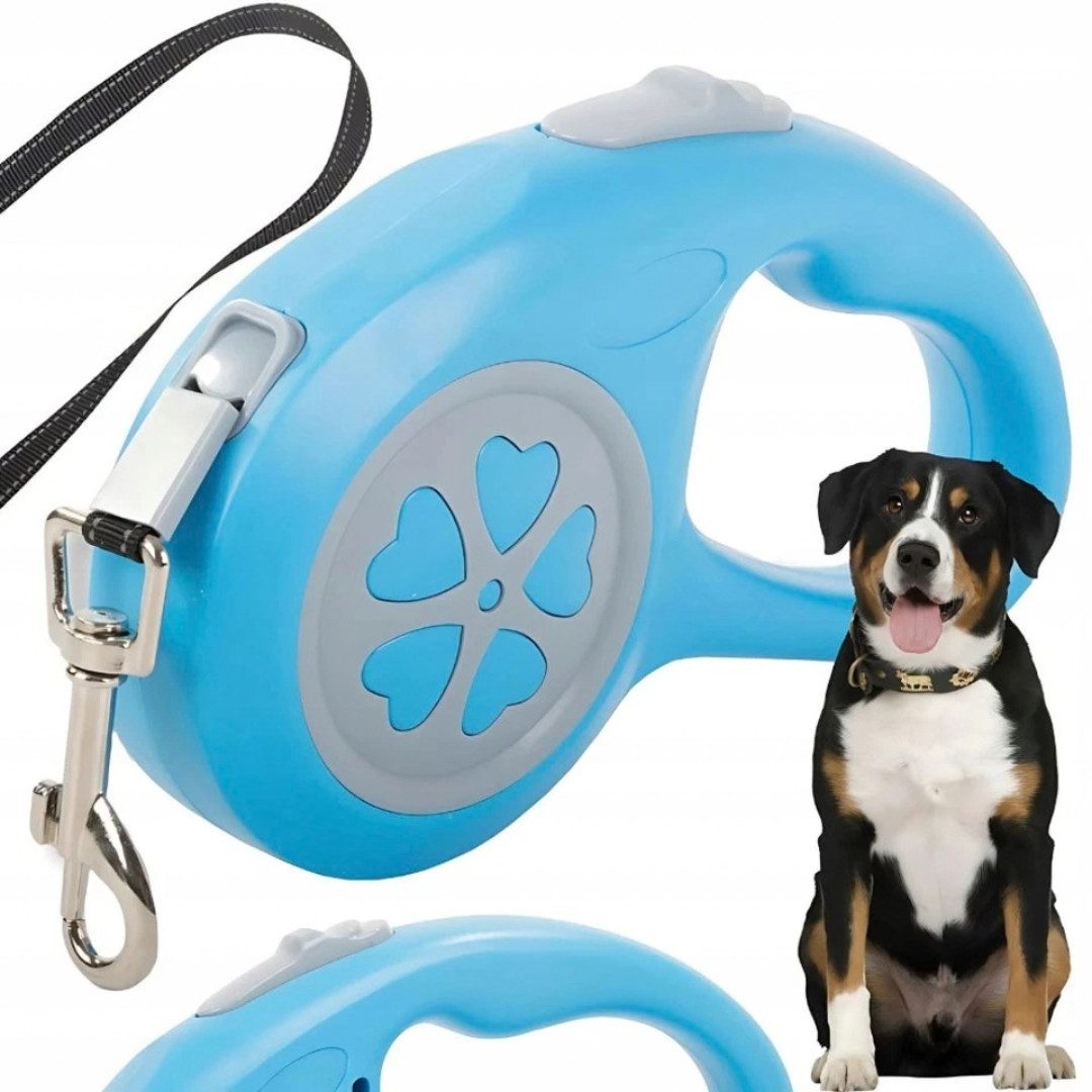 VERK GROUP Hundeleine Hundeleine Automatik 5 m Flexleine Rollleine für Hunde & Katzen, (Einzelartikel)